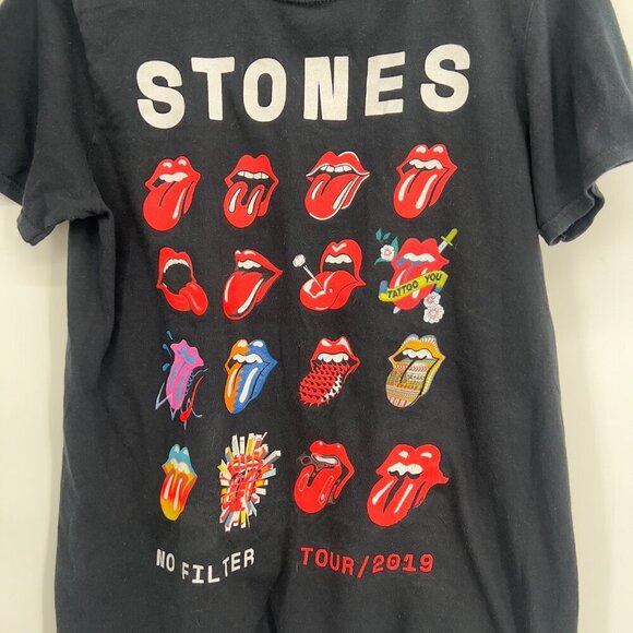 Rolling Stones "No Filter Tour 2019" Black Graphic T-Shirt - Size M - Picture 3 of 9